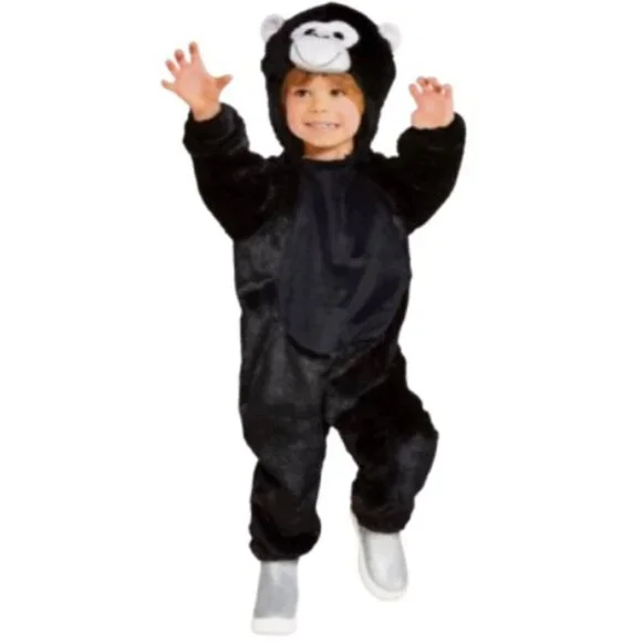 Target Black Fleece Hooded Gorilla Halloween Dress Up Costume Toddler 2-3T - Picture 1 of 6
